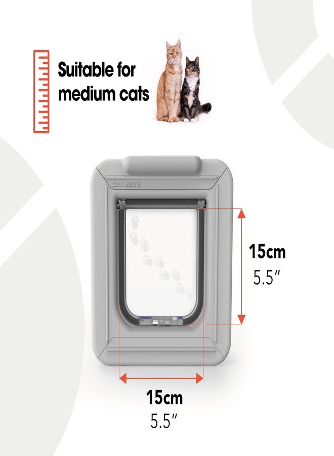Cat Mate Elite I.D Disc Cat Flap with Timer Control (305) - Compatible with Pet Mate I.D Discs, for Small to Average Sized Cats, for Glass, UPVC, Walls and Wood, White - Image 4